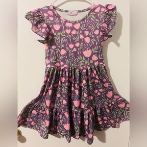 Pete + Lucy Top Floral Purple Dress.Size 6.
